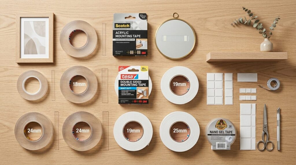 Photorealistic stock image, 16:9 format: Flat lay compositio