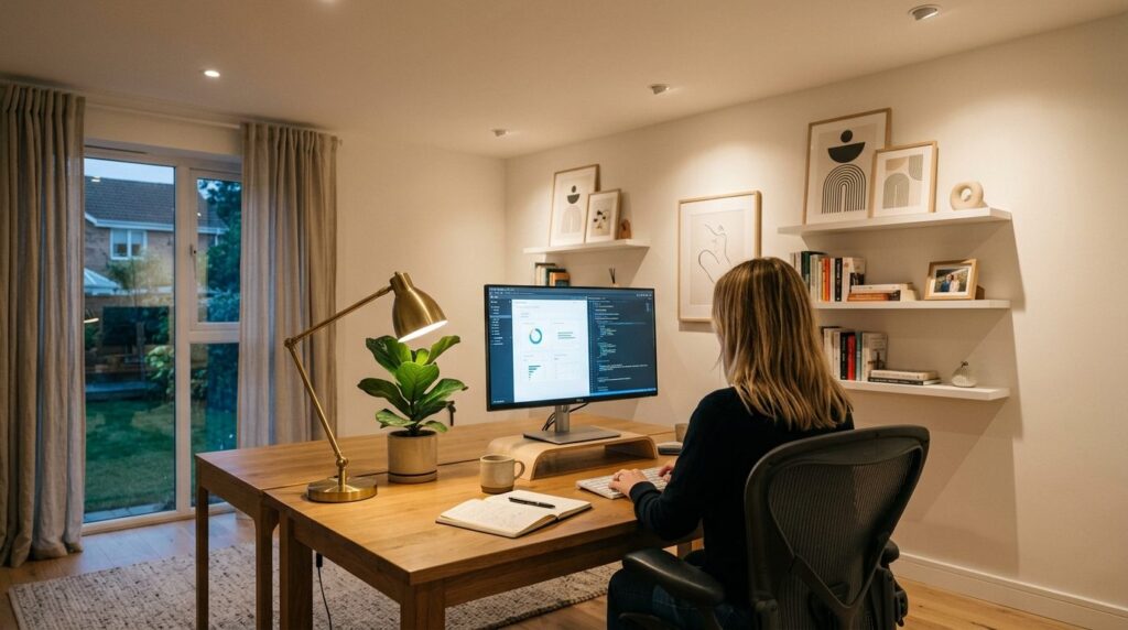 Interior lifestyle photograph of a Scandinavian-style home o